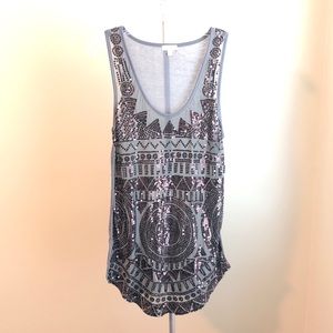 ANTHRO Sequined Tank by Silence + Noise